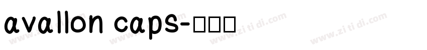 avallon caps字体转换